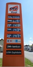 Preisanzeigen für Tankstellen